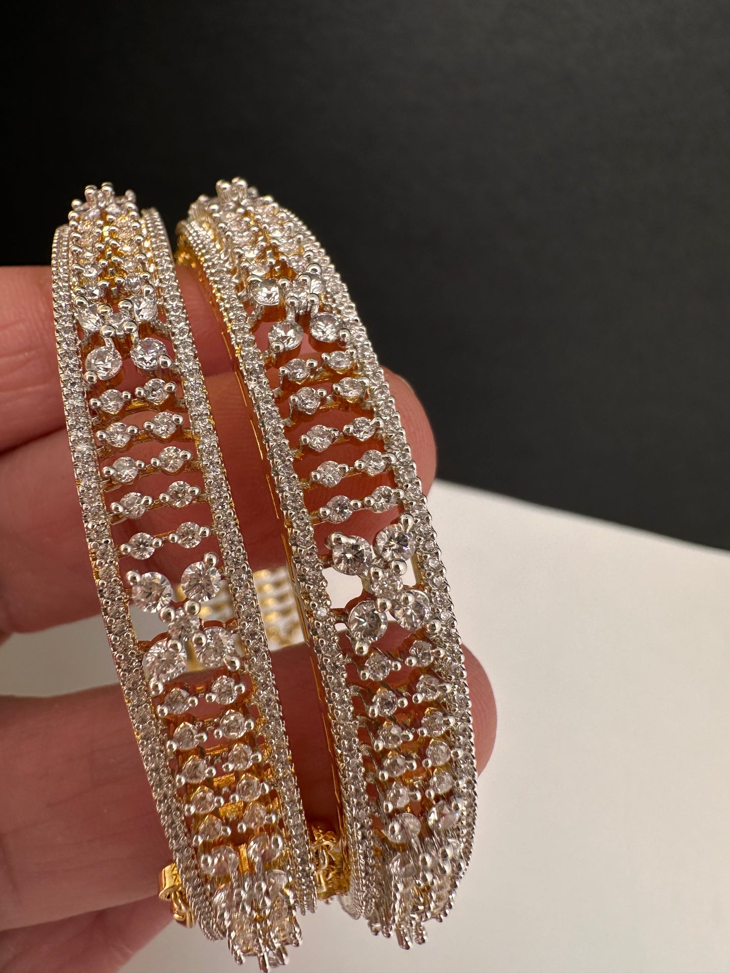 AD Diamond Openable Bangles - 2.8