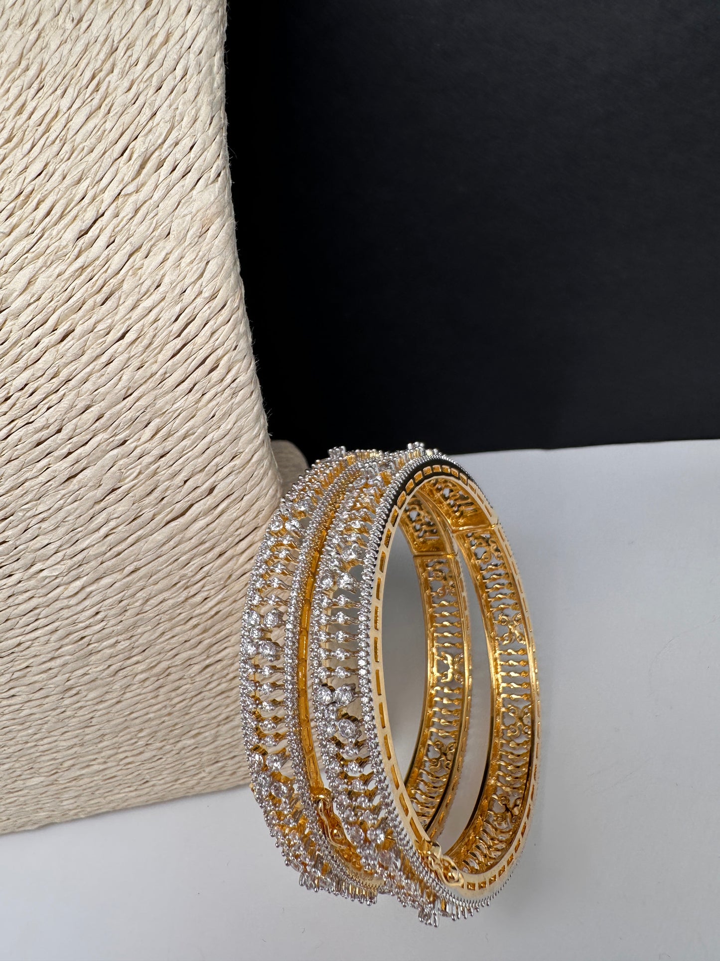 AD Diamond Openable Bangles - 2.8