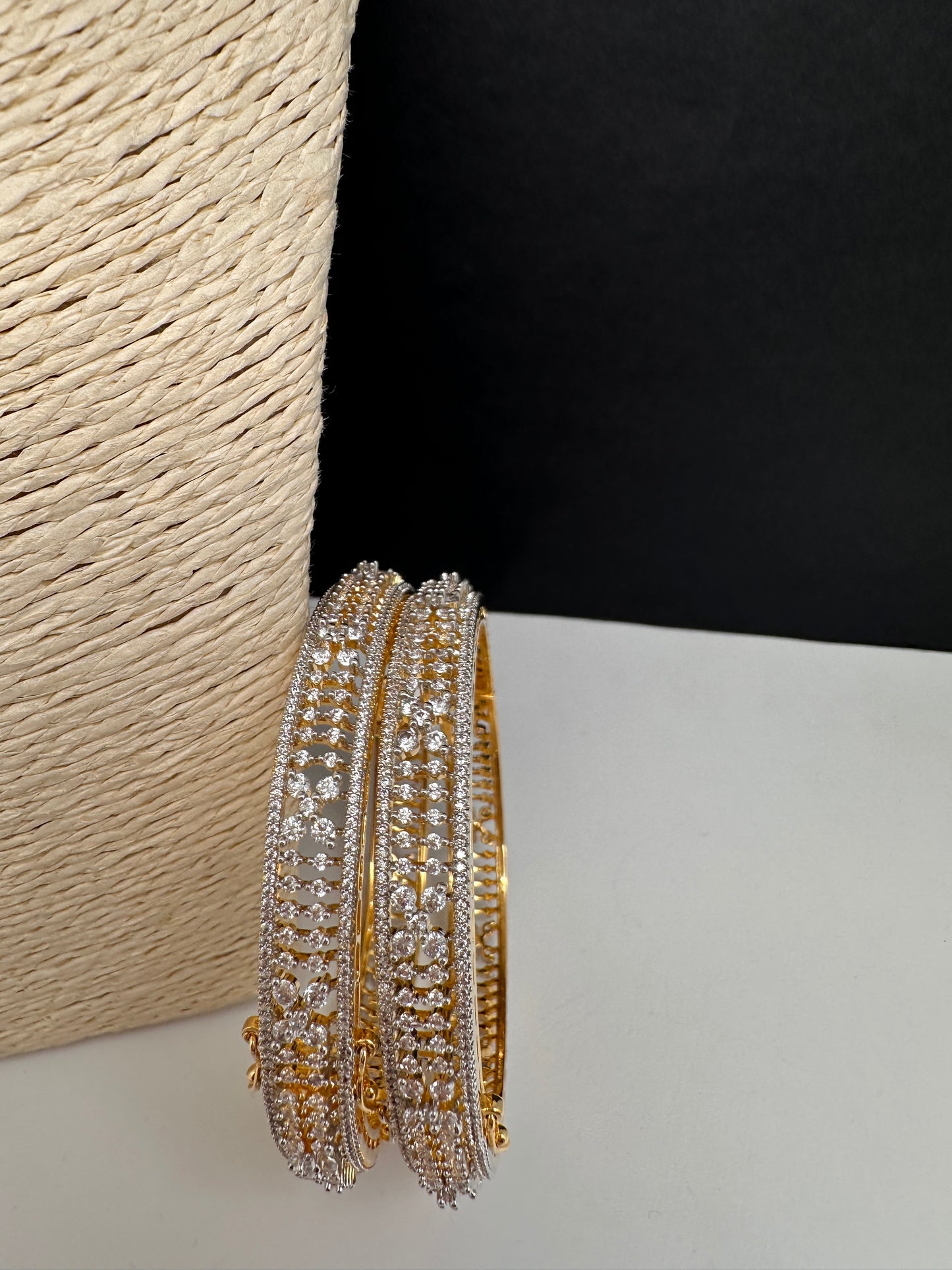 AD Diamond Openable Bangles - 2.8