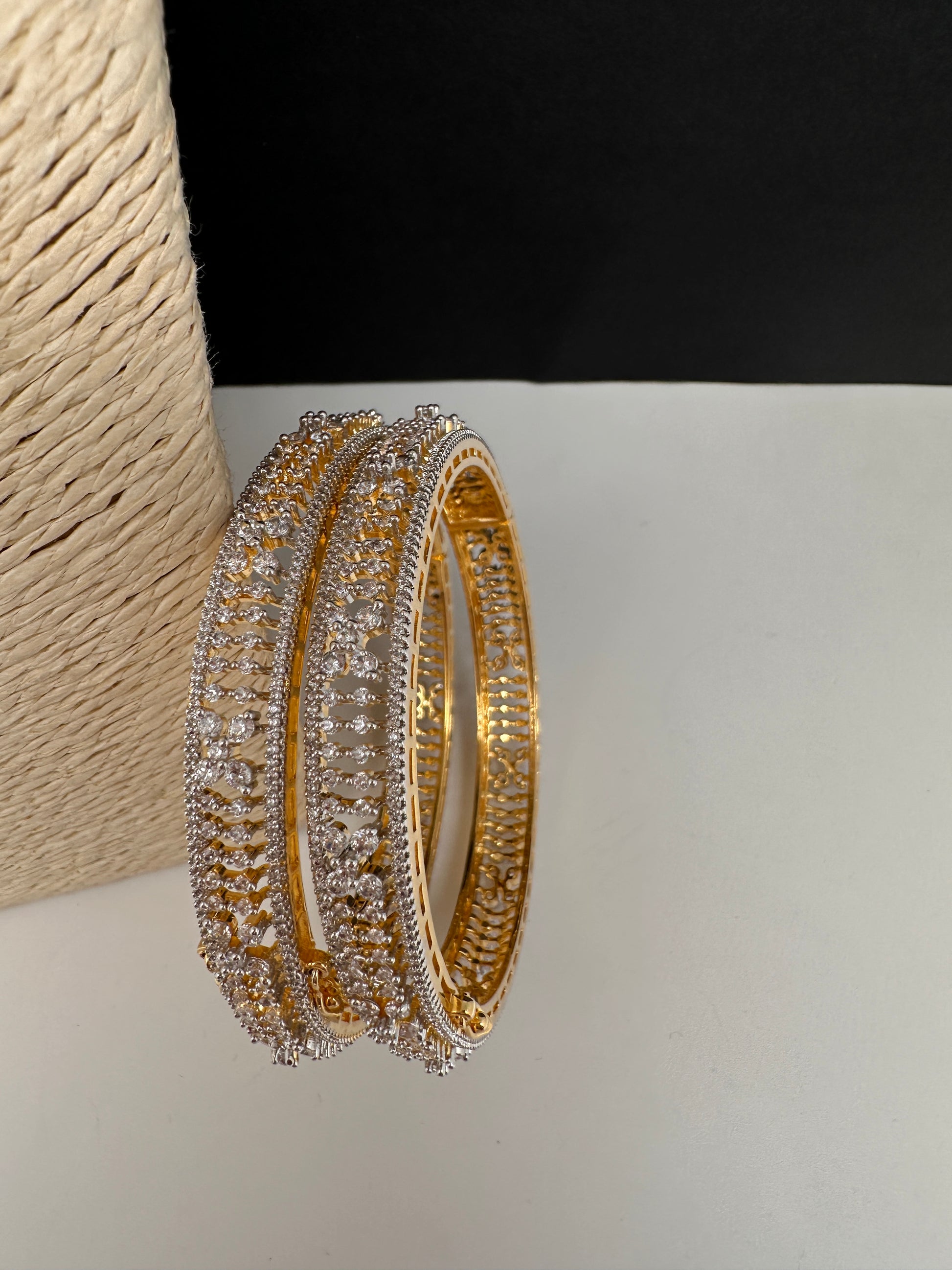 AD Diamond Openable Bangles - 2.8