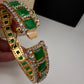 AD Emerald Green Openable Bangles - 2.10