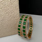 AD Emerald Green Openable Bangles - 2.10