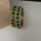 AD Emerald Green Openable Bangles - 2.10