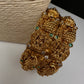 Matte Peacock Goddess Lakshmi Openable Bangles - 2.8