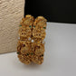 Matte Peacock Goddess Lakshmi Openable Bangles - 2.8