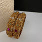 Matte Nakshi Kada Bangles - 2.8