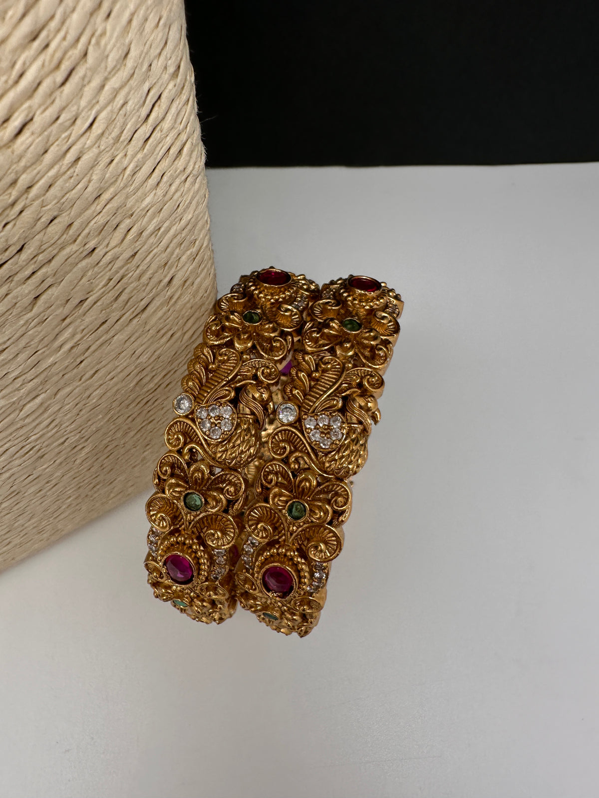 Matte Nakshi Kada Bangles - 2.8