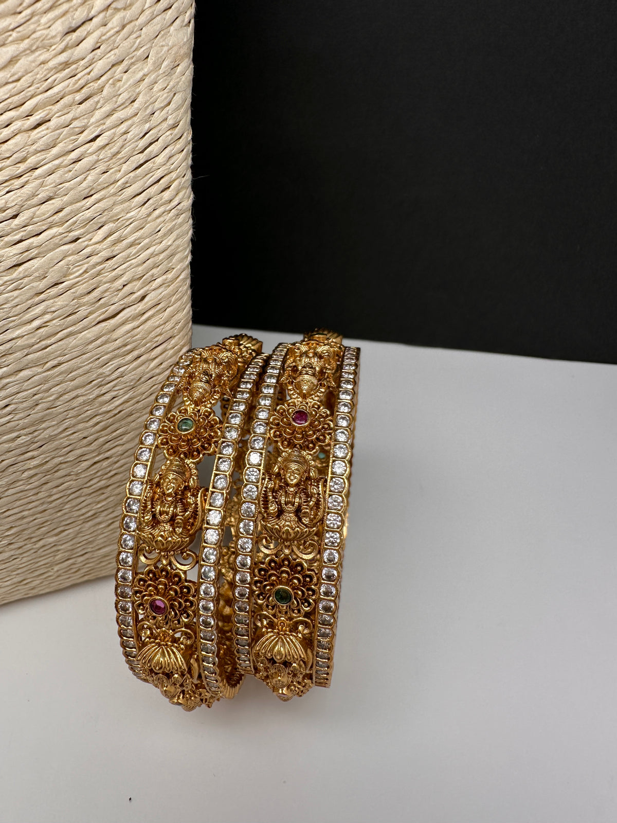 Matte AD Goddess Lakshmi  Kada Bangles - 2.8