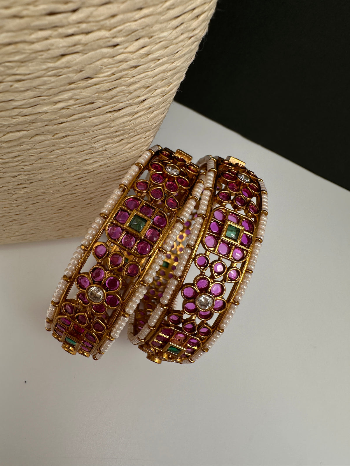 Matte AD Goddess Lakshmi  Kada Bangles - 2.8