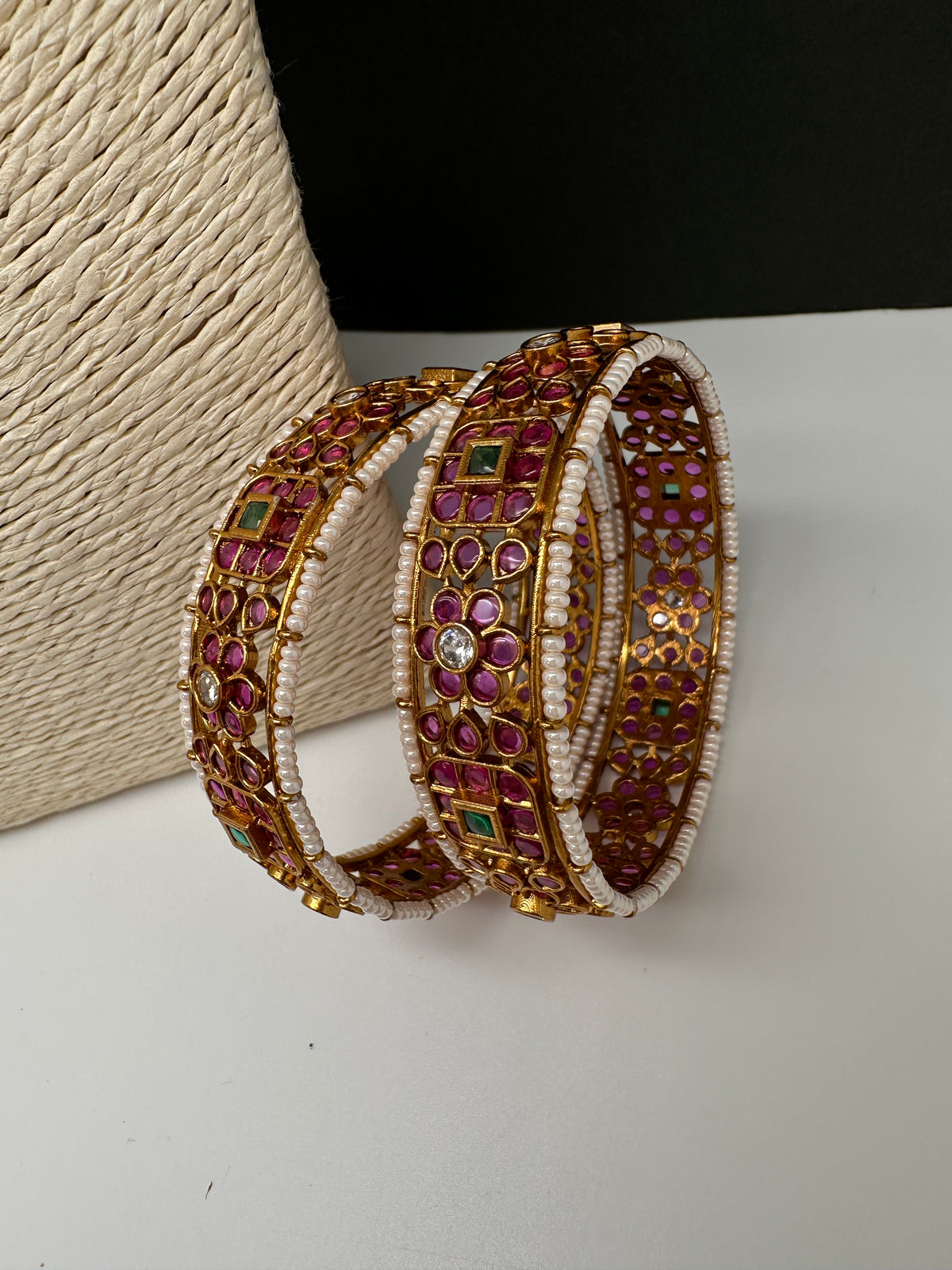 Matte AD Goddess Lakshmi  Kada Bangles - 2.8