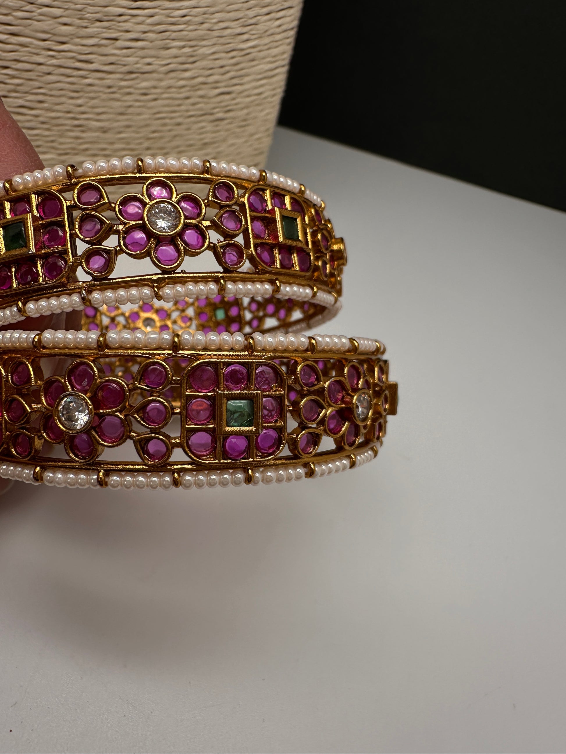 Matte AD Goddess Lakshmi  Kada Bangles - 2.8