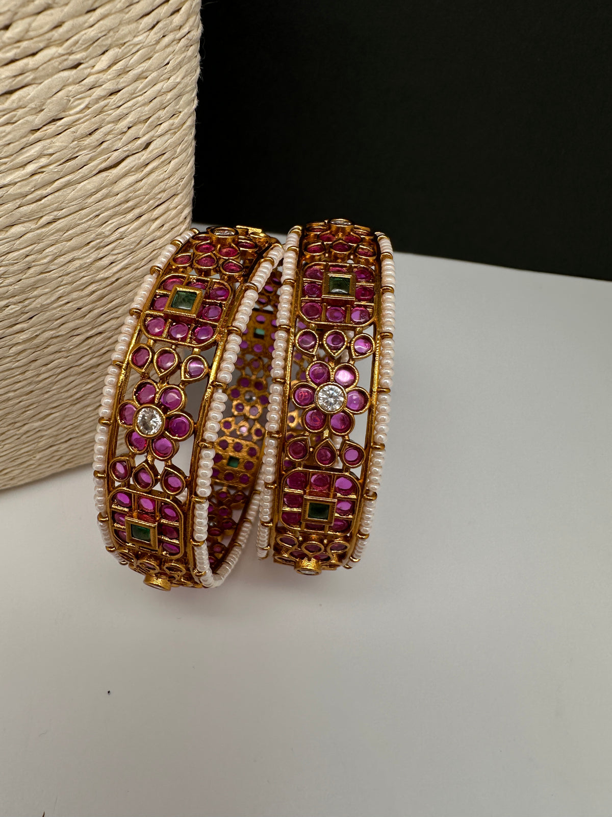 Matte AD Goddess Lakshmi  Kada Bangles - 2.8