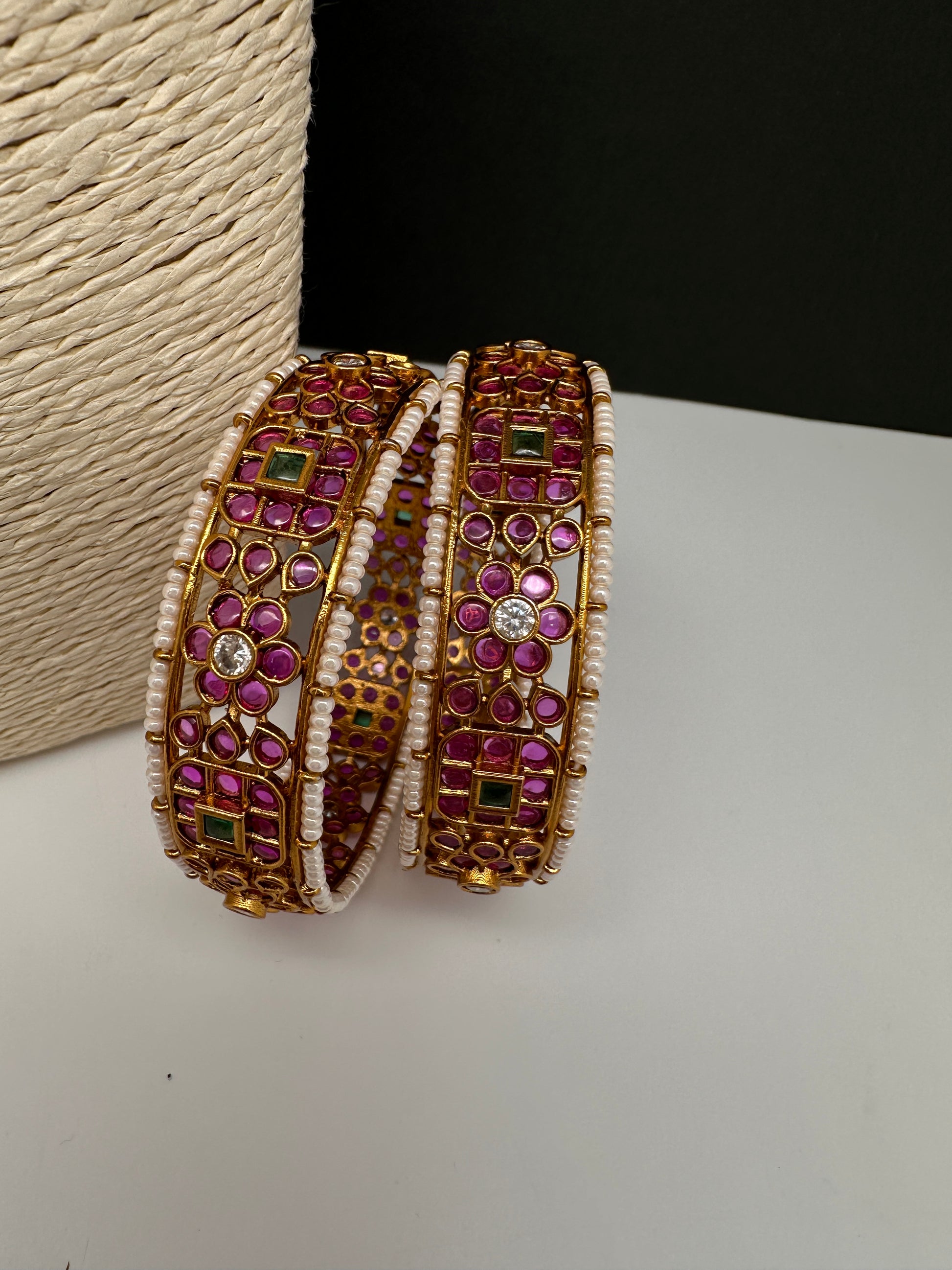 Matte AD Goddess Lakshmi  Kada Bangles - 2.8