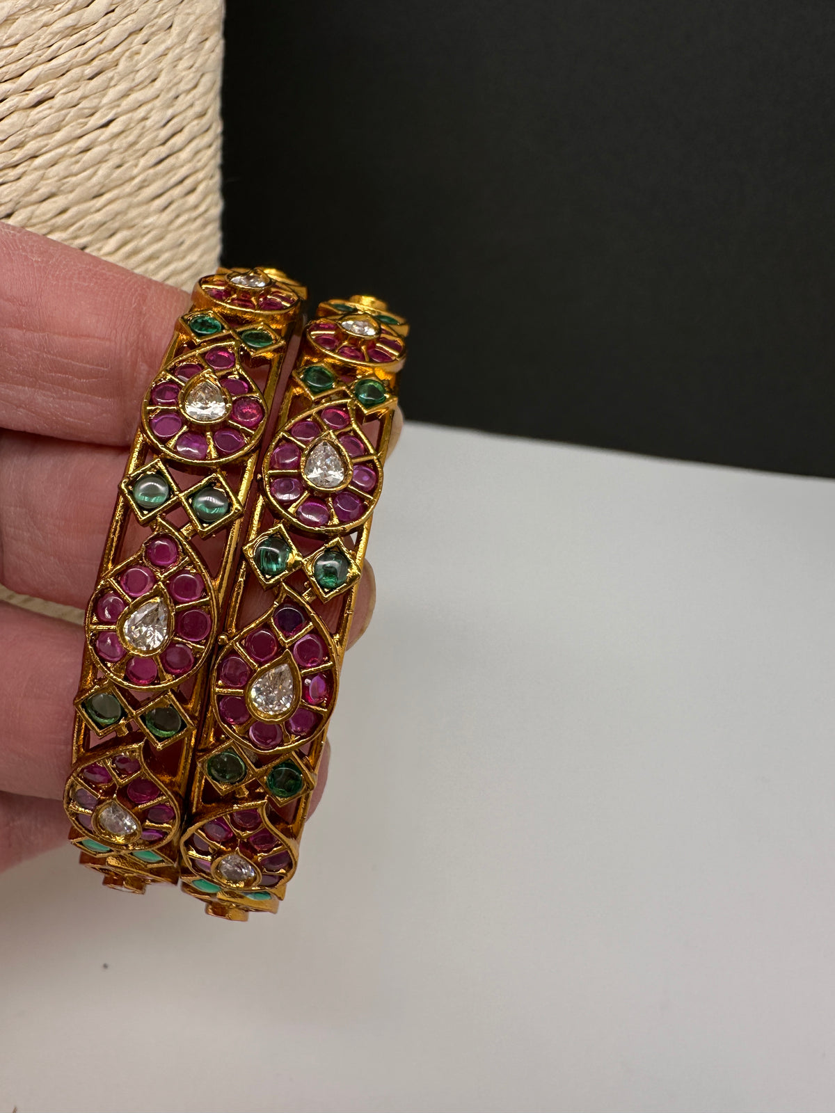 Matte Multi Color kemp Bangles - 2.8