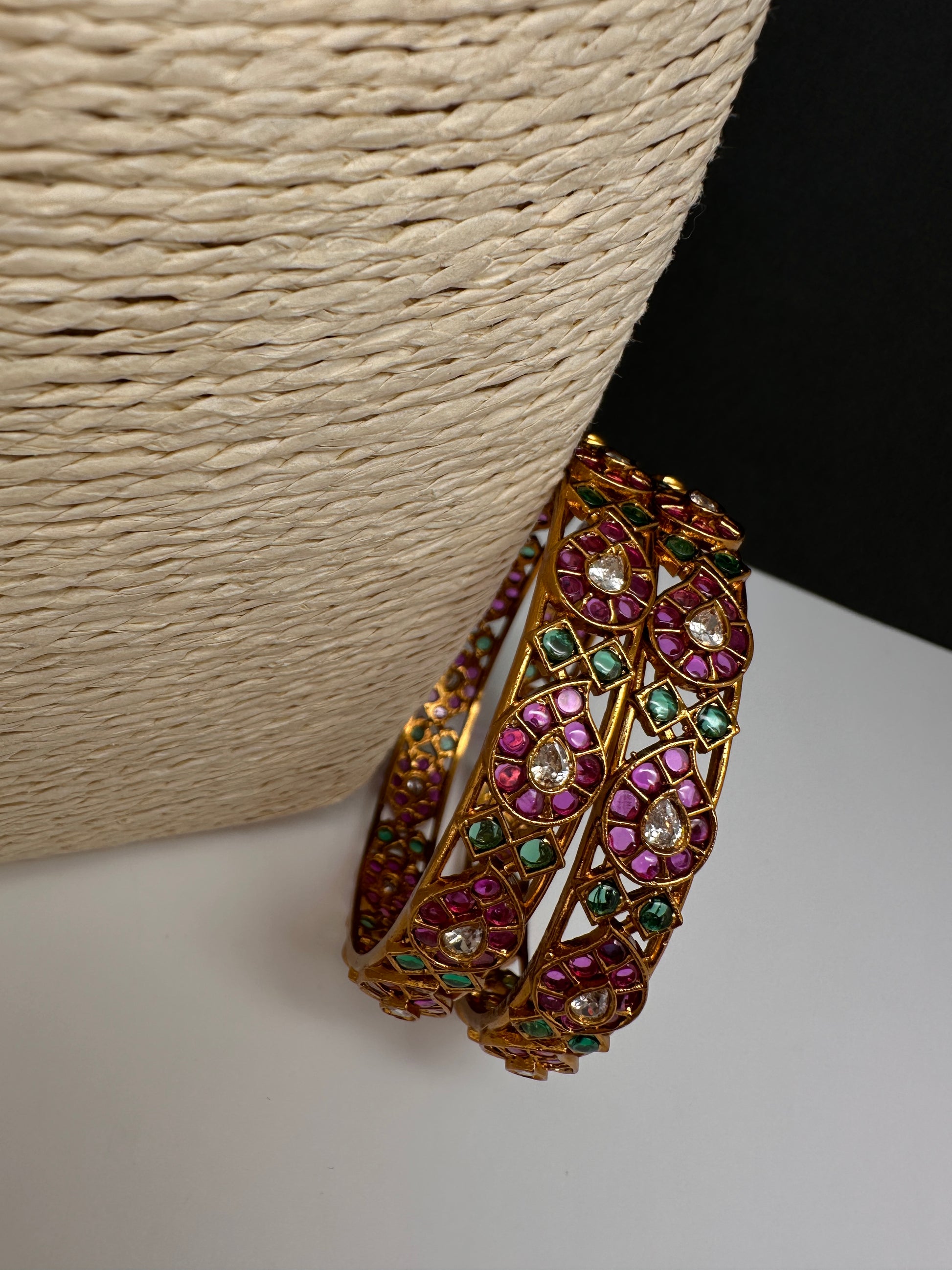 Matte Multi Color kemp Bangles - 2.8