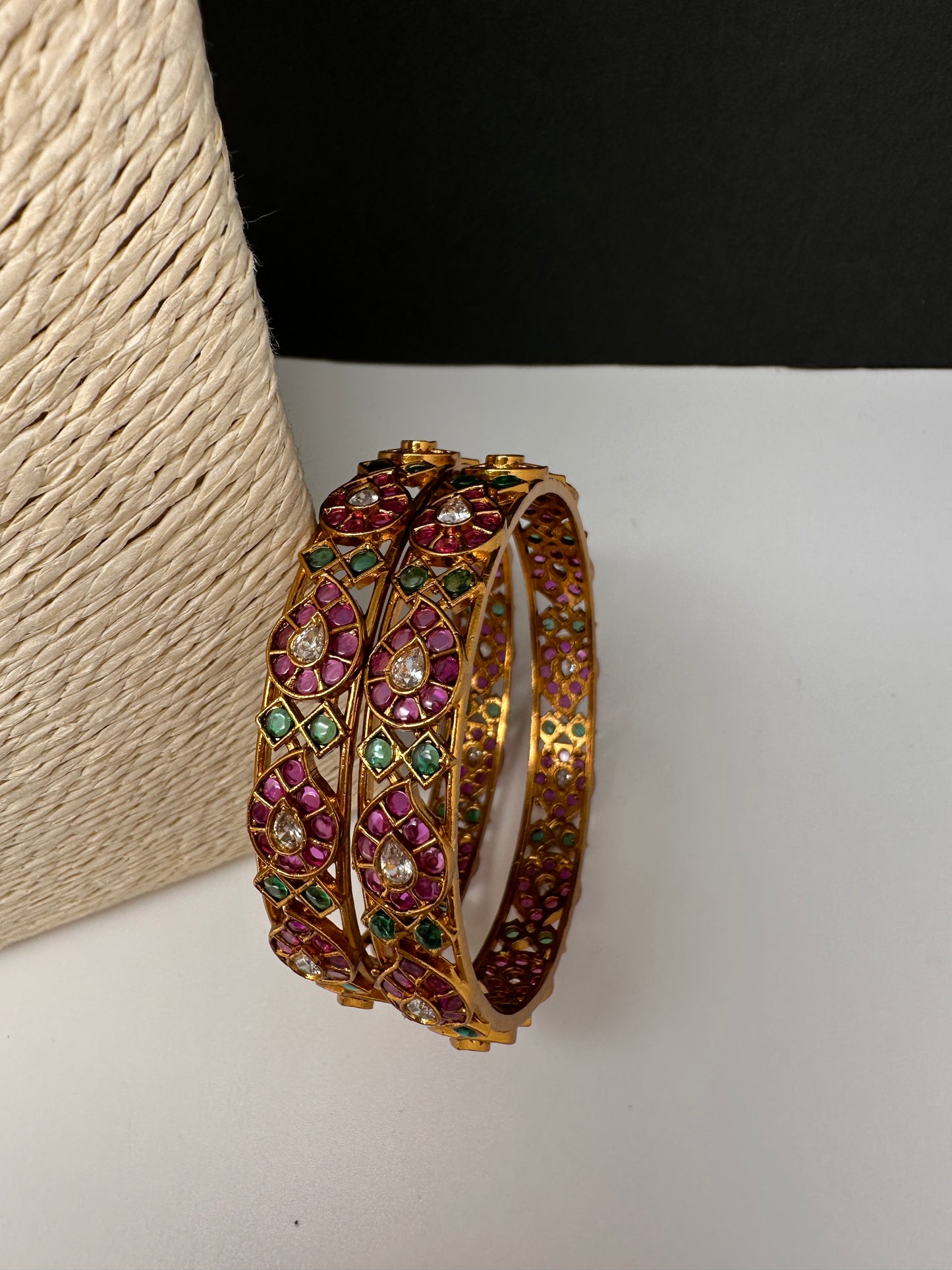 Matte Multi Color kemp Bangles - 2.8