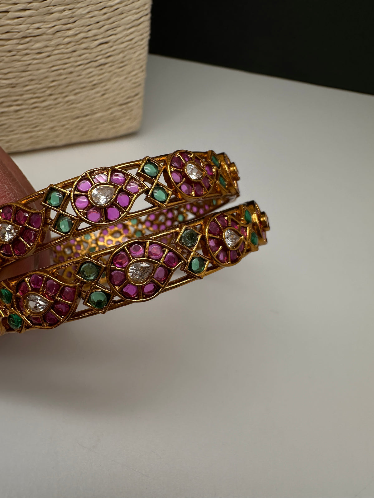 Matte Multi Color kemp Bangles - 2.8