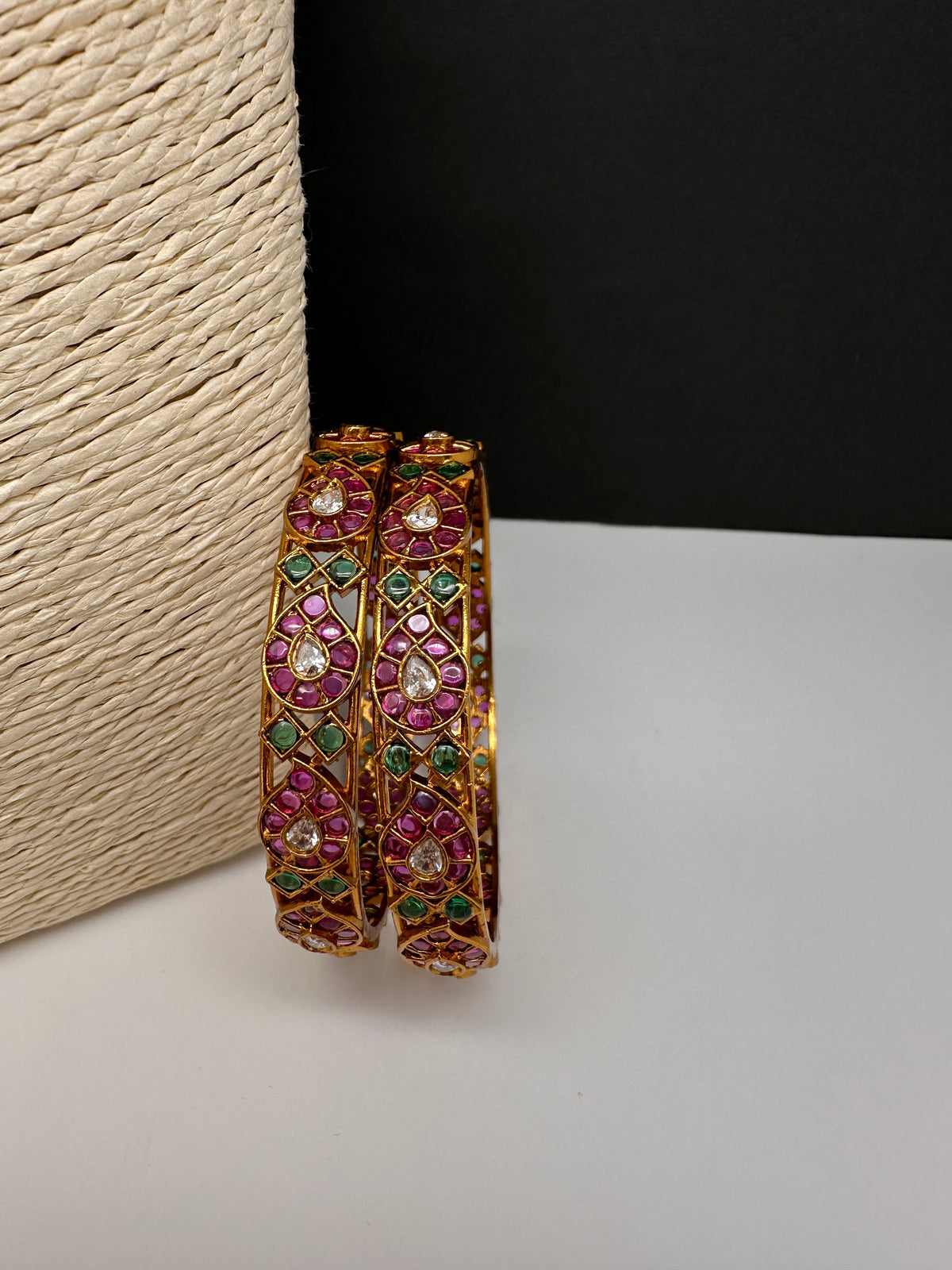Matte Multi Color kemp Bangles - 2.8