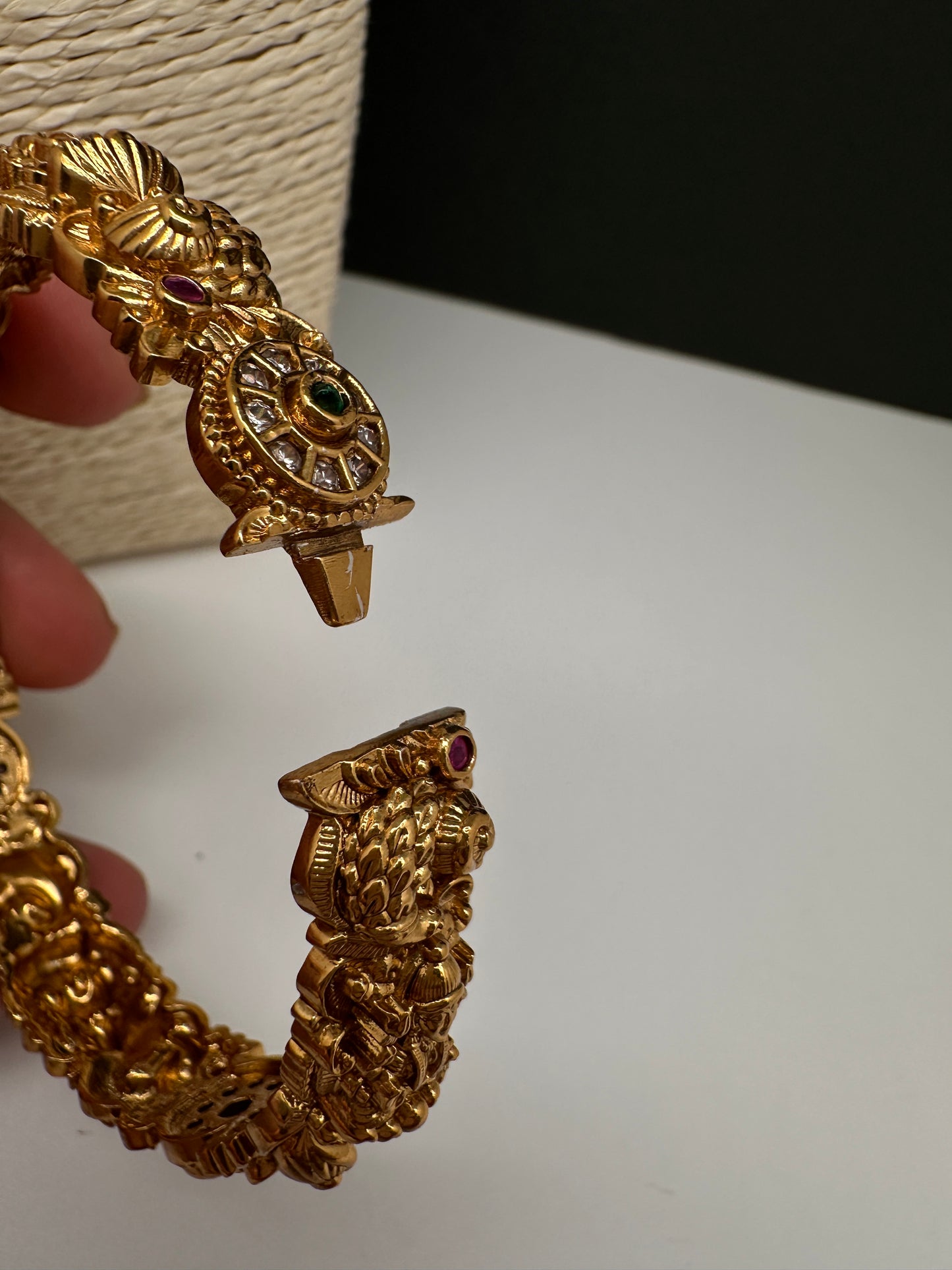 Matte AD Goddess Lakshmi  Nakshi Bangles - 2.8