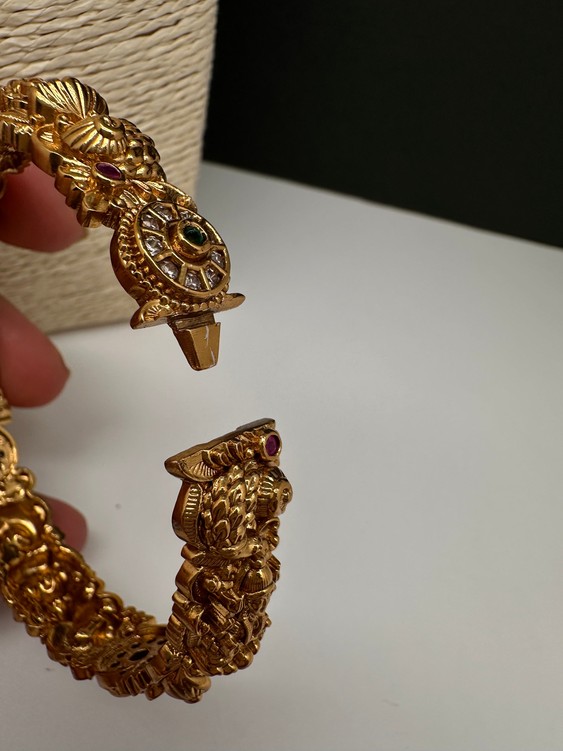 Matte AD Goddess Lakshmi  Nakshi Bangles - 2.8