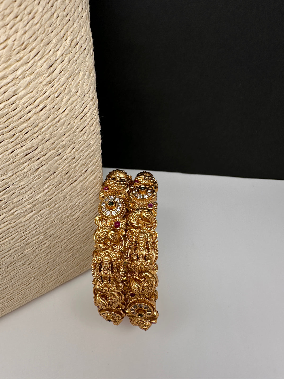 Matte AD Goddess Lakshmi  Nakshi Bangles - 2.8