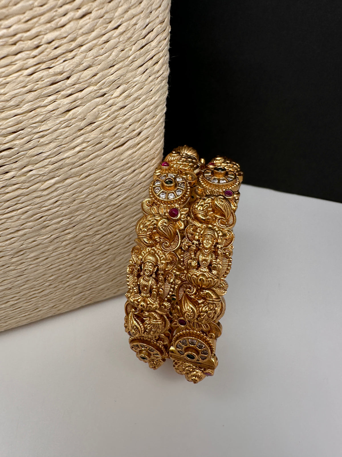 Matte AD Goddess Lakshmi  Nakshi Bangles - 2.8