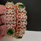 AD Marquise Emerald Green Openable Bangles - 2.8