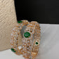 AD Marquise Emerald Green Openable Bangles - 2.8