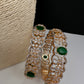 AD Marquise Emerald Green Openable Bangles - 2.8