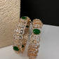 AD Marquise Emerald Green Openable Bangles - 2.8