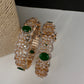 AD Marquise Emerald Green Openable Bangles - 2.8