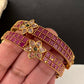 Kemp Red Floral CZ Bangles - 2.8