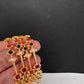 Navratan Multi Color Set of 4 Bangles - 2.8