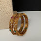Matte Multi Stone Bangles - 2.8