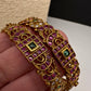 Matte Kempu CZ Bangles - 2.8