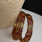 Matte Kempu CZ Bangles - 2.8