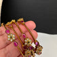 Matte Multi Stone Sleek Set of 4 Bangles - 2.8