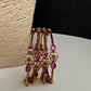 Matte Multi Stone Sleek Set of 4 Bangles - 2.8