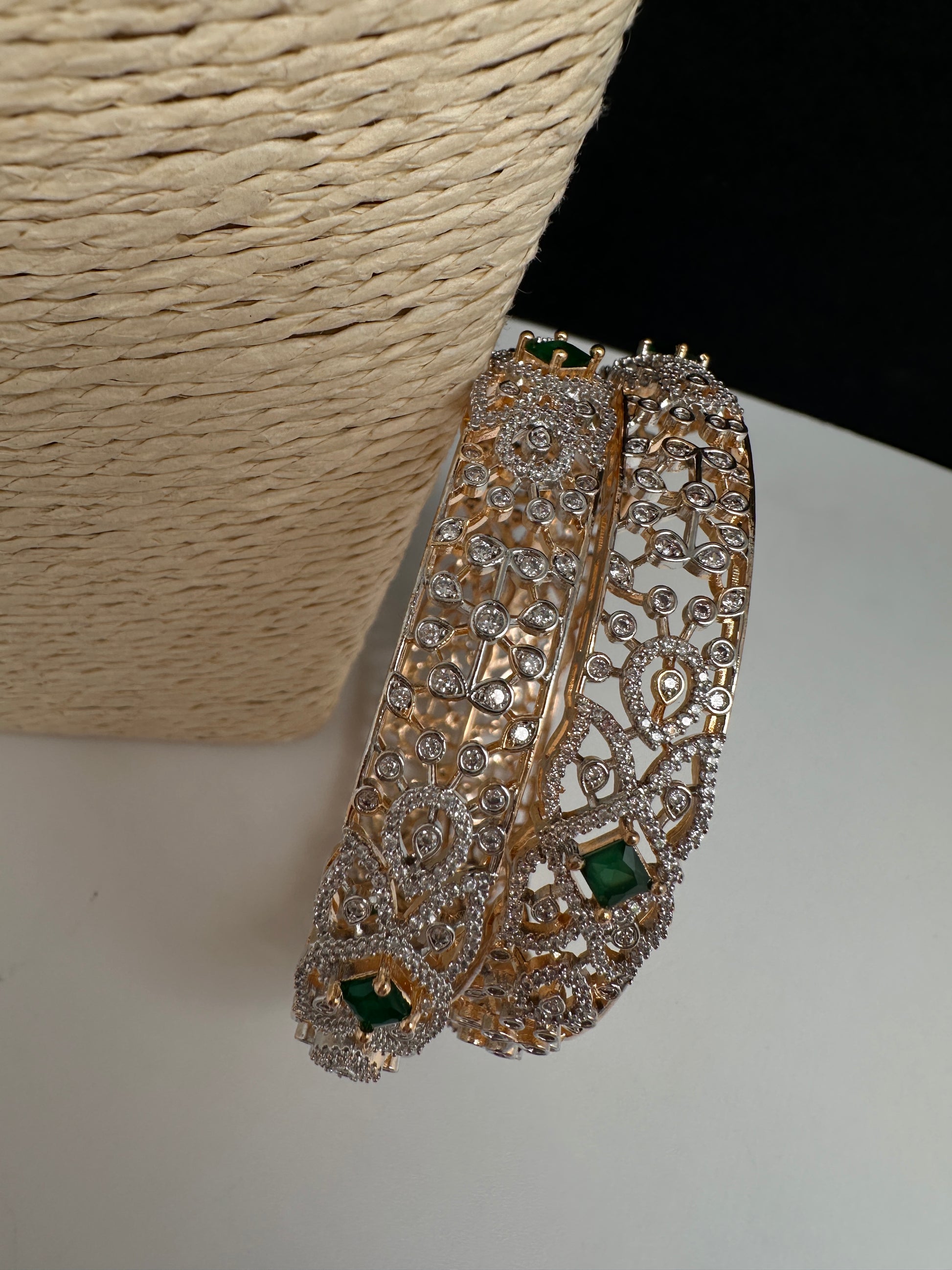 AD Emerald Diamond Bangles - 2.8