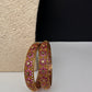 Red Kempu Floral Bangles - 2.8