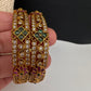 Kempu Floral Multi Color Bangles - 2.8