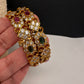 CZ Red Green Matte Bangles - 2.8