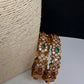 CZ Red Green Matte Bangles - 2.8