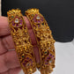 Goddess Lakshmi Kempu Nakshi Openable Matte Bangles - 2.8