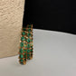 Green Kemp Matte Bangles - 2.8