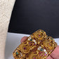 Matte Peacock Multi Stone Bangles - 2.8