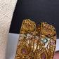 Matte Peacock Multi Stone Bangles - 2.8