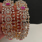AD Ruby Diamond Openable Bangles - 2.8