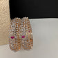AD Ruby Diamond Openable Bangles - 2.8