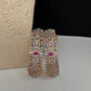 AD Ruby Diamond Openable Bangles - 2.8
